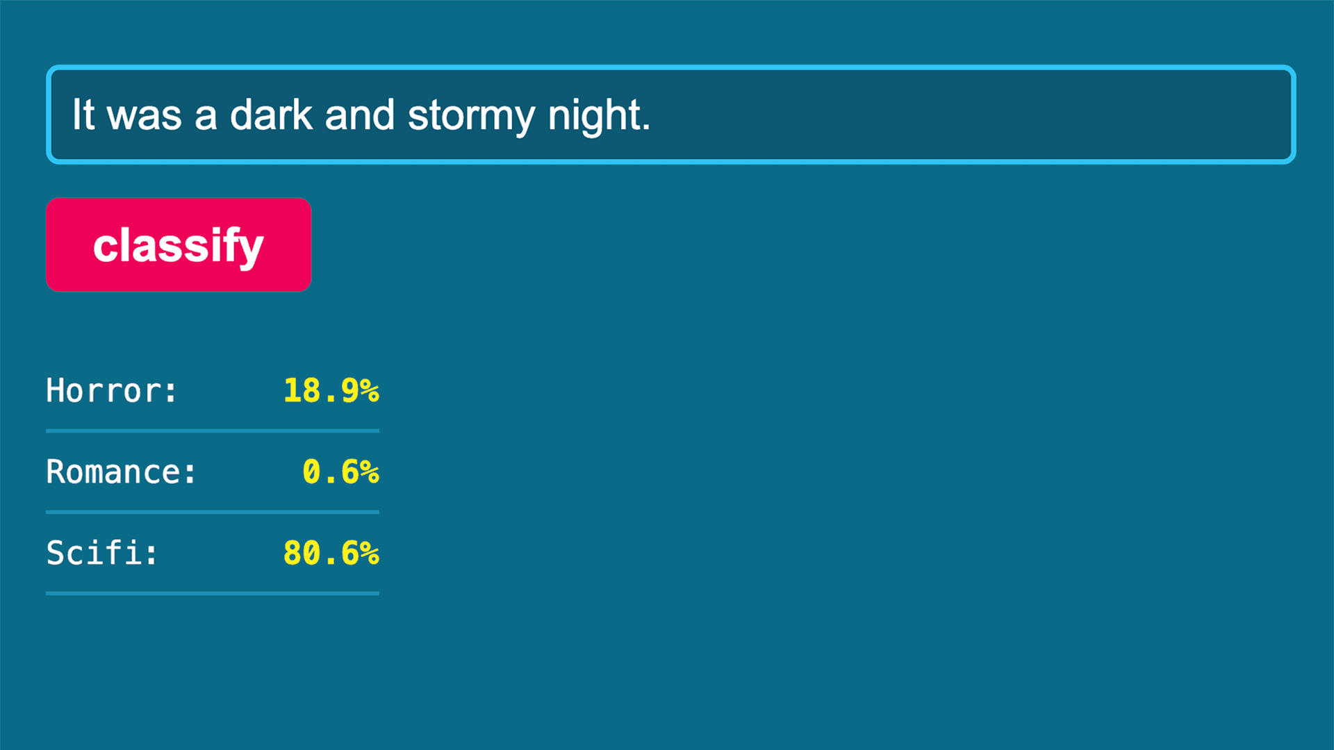 "Text Classifier - File Loading Version" code example
